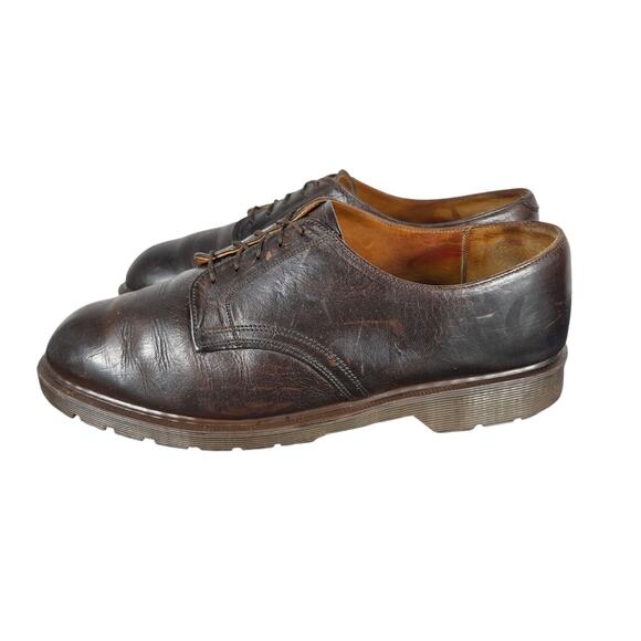 Vintage Dr. Martens Shoes Mens UK 9 US 10 Brown Made in England Derby 5-Eye 90s main image 8